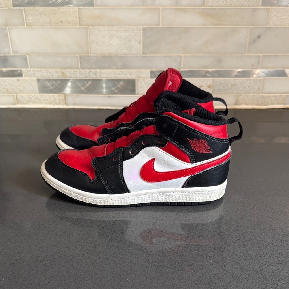 Nike Red and Black High-Top Sneakers